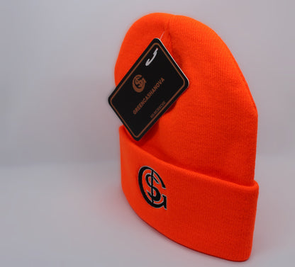 Orange Neon- Unisex Reversible Beanies