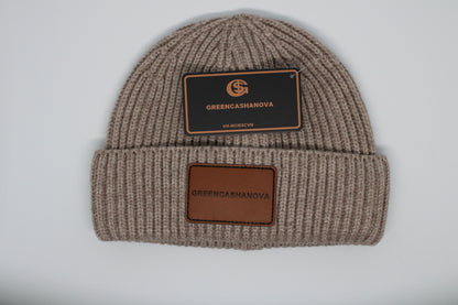 Light Brown- Unisex Acrylic Short Cuff Beanie