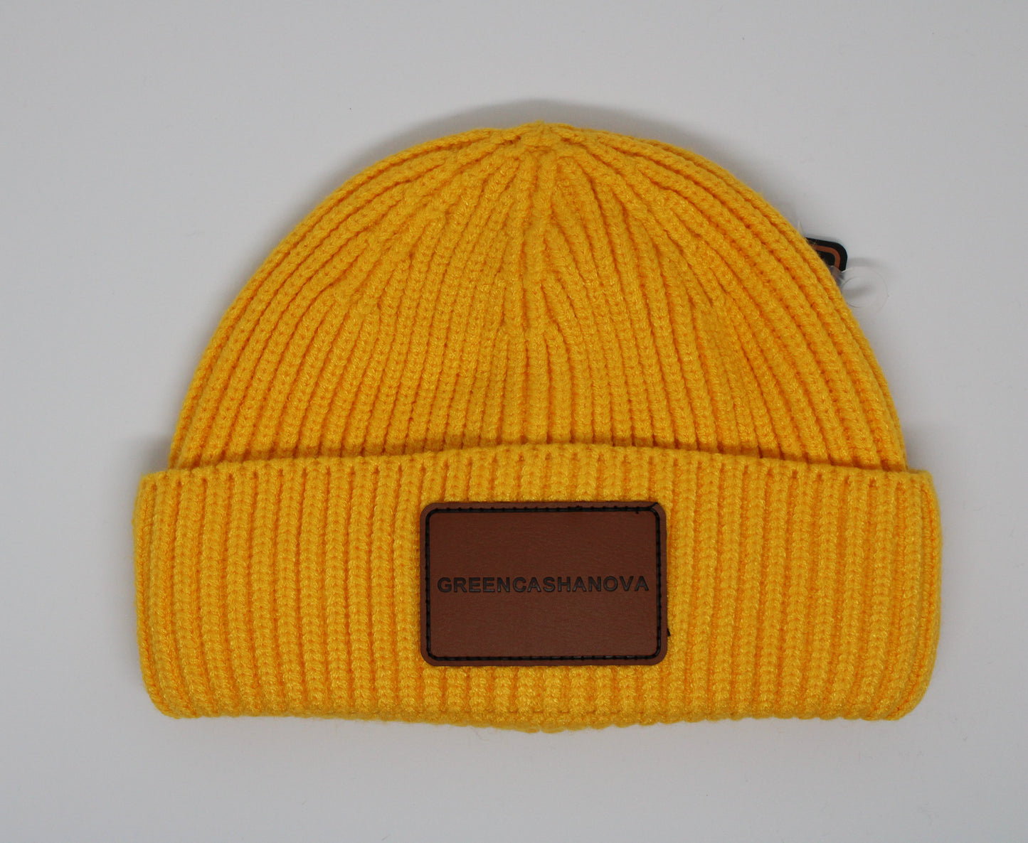 Yellow- Unisex Acrylic Short Cuff Beanie