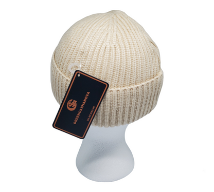 Cream- Unisex Acrylic Short Cuff Beanie