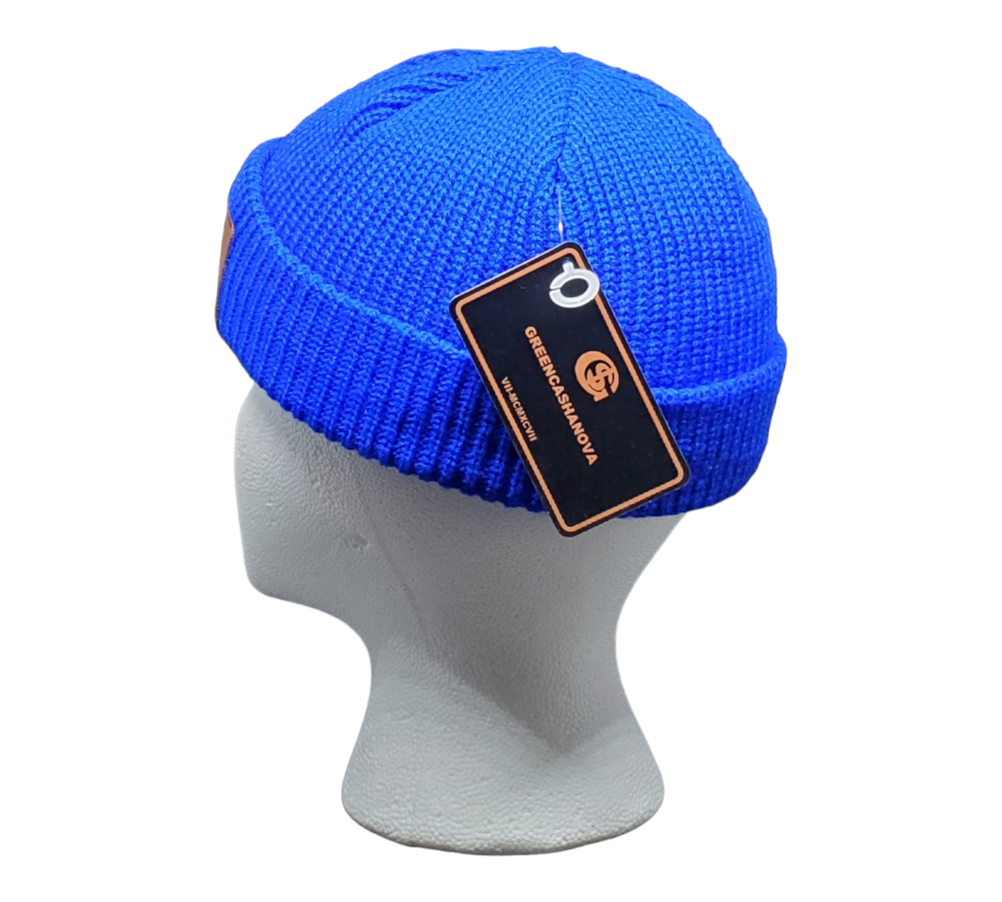 Blue-Unisex Acrylic Short Cuff Beanie