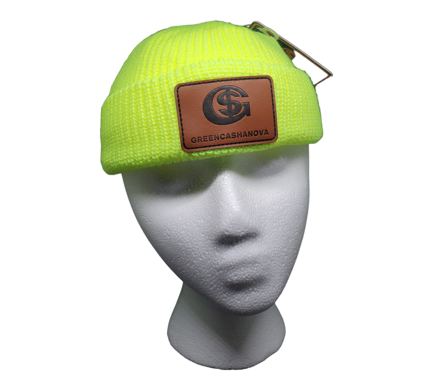 Yellow Neon- Unisex Acrylic Short Cuff Beanie