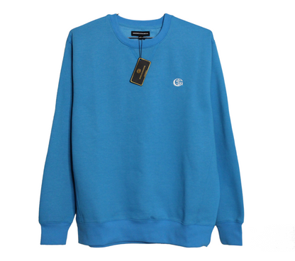 Light Blue Winter-Season Sweatshirt