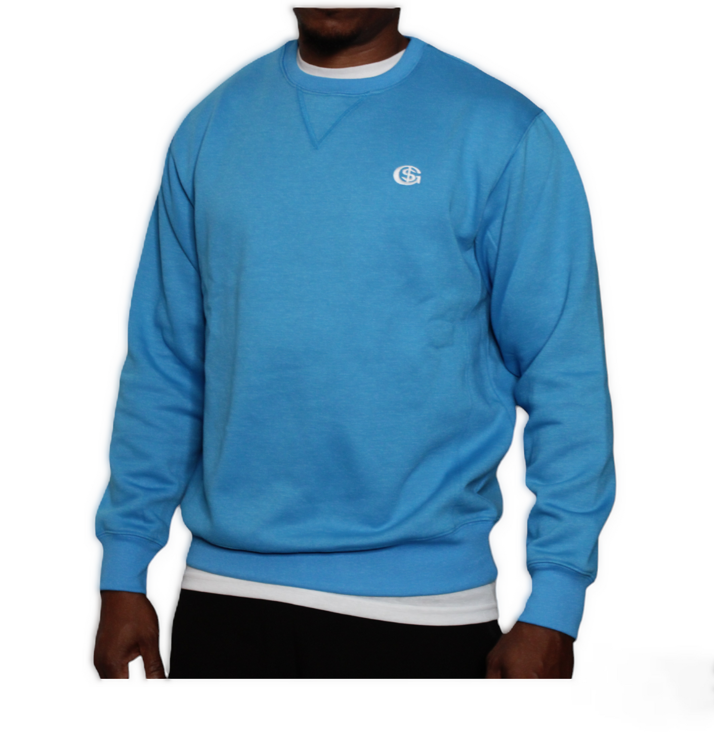 Light Blue Winter-Season Sweatshirt