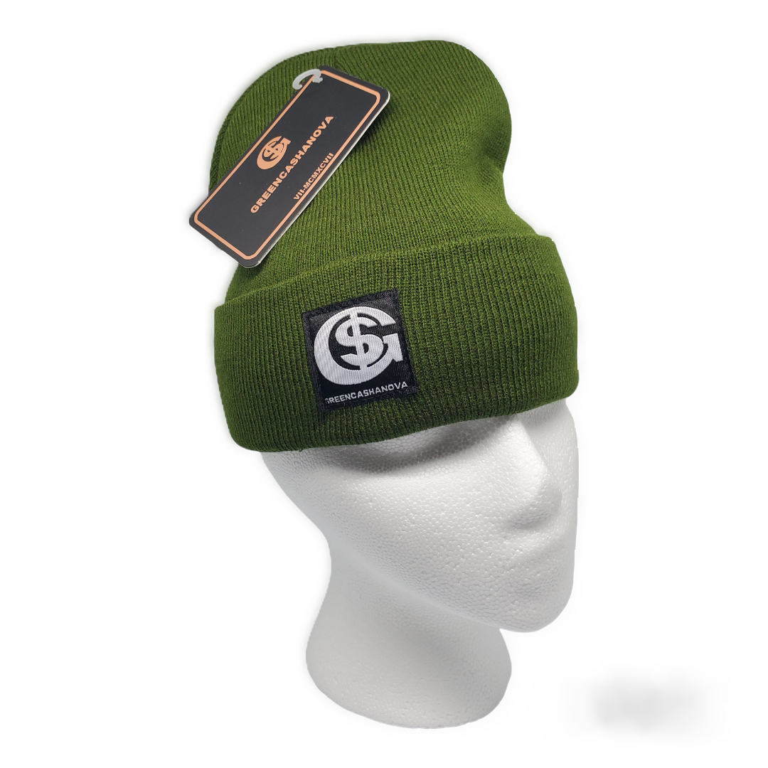 Green-Unisex Beanies Cap Knitted Warm Solid Winter