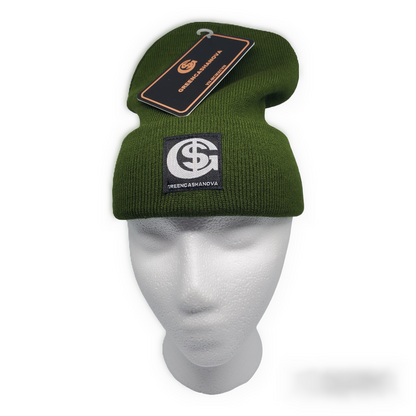 Green-Unisex Beanies Cap Knitted Warm Solid Winter