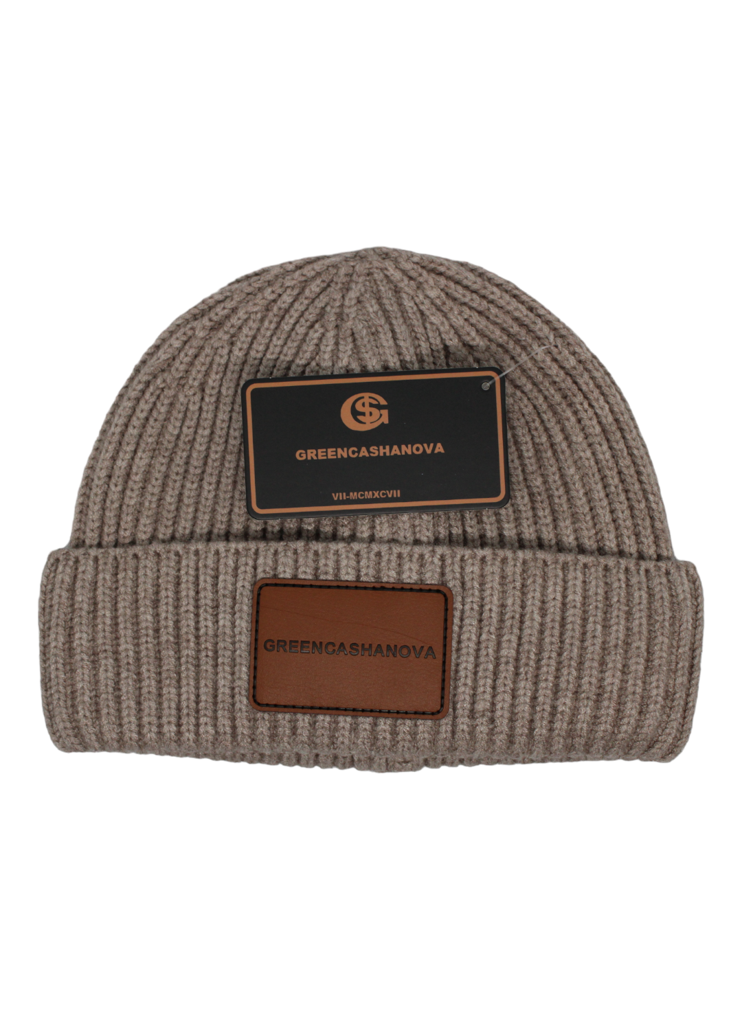 Light Brown- Unisex Acrylic Short Cuff Beanie