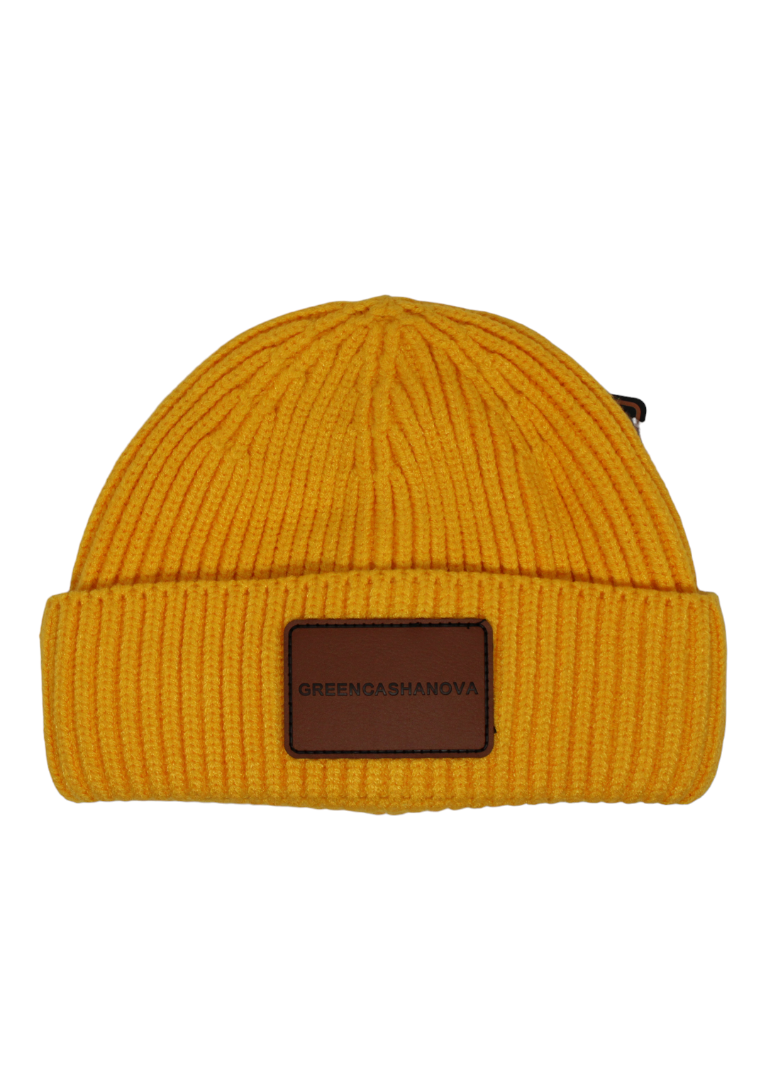 Yellow- Unisex Acrylic Short Cuff Beanie